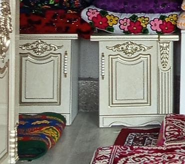 стол трансформер круглый: Спальный гарнитур, Б/у, Двуспальная кровать, Белоруссия, МДФ, Самовывоз, цвет - Бежевый — 4