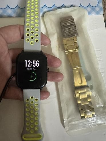 amazfit helio strap купить: Умные часы с прямоугольным сенсорным экраном и спортивным ремешком. ⌚ — 1