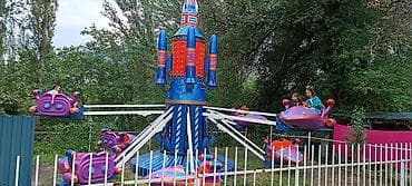 Аттракцион «Космические ракеты» — комплект карусели для детских парков — 8