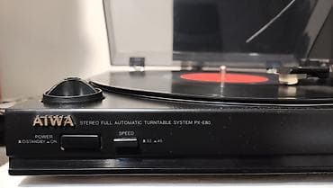 муз колонки: Aiwa PX - E80E. made in Taiwan Винтажный проигрыватель грампластинок — 1