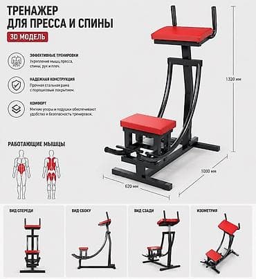 скручивание: Силовой тренажер, Гиперэкстензия, Для пресса, Б/у, Бесплатная доставка — 1