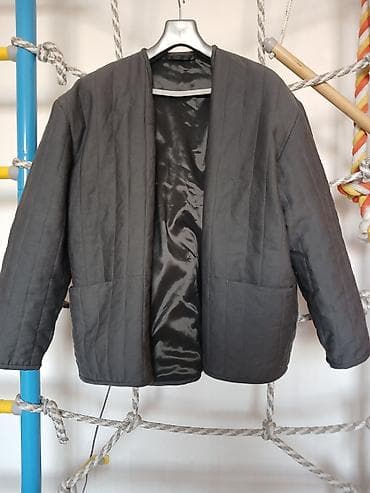 куртка теплая: Куртка женская весна-осень,стеганная на подкладе,застежка:пуговица,без — 4