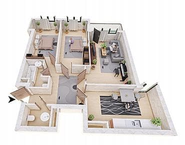 продажа 4 комнатных квартир: 3 комнаты, 86 м², 10 этаж, Готовая ПСО (под самоотделку) — 1