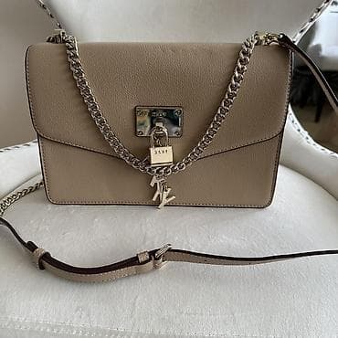 Сумка DKNY через плечо/на плечо в бежевом оттенке. Оригинал брали