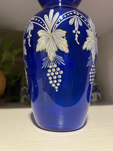 Искусство и коллекционирование: Вазы! Старинные ! Ручная роспись !Шикарная 3 йка! Ваза и подсвечники — 4