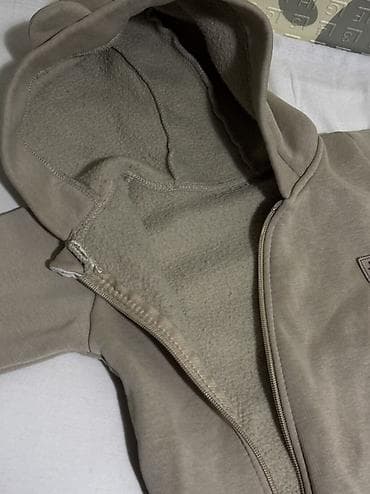 Верхняя одежда: Комбинезон с ушками Цвет хаки бежевый На рост 74-80 На весну — 2