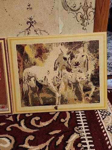 багетная: Картины ручной работы “алмазная мозаика” в рамах. - Сюжеты: букеты — 4