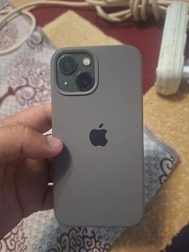 айфон 7 с: IPhone 13 mini, Б/у, 128 ГБ, Зеленый, Защитное стекло, Кабель, Коробка, 73 % — 1