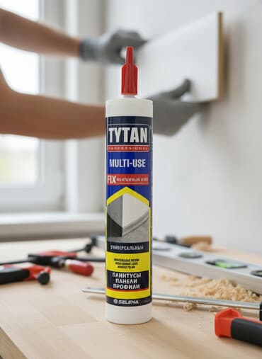 Универсальный монтажный клей Tytan Professional в тубе. Предназначен