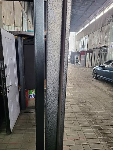 дверь белый: Двери для домов и квартир, Металлическая, Одностворчатая, Китайская, Левосторонняя, цвет - Серый — 3