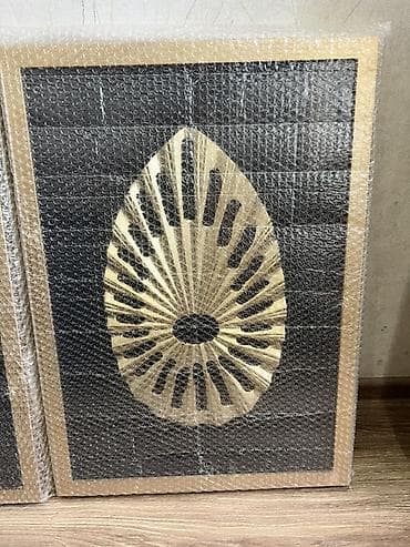 большая ваза для цветов: Настенные панно (набор из 3 штук) в абстрактном стиле. - Цветовая — 2