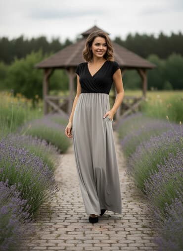 Повседневное платье, Осень-весна, Длинная модель, M, L, XL