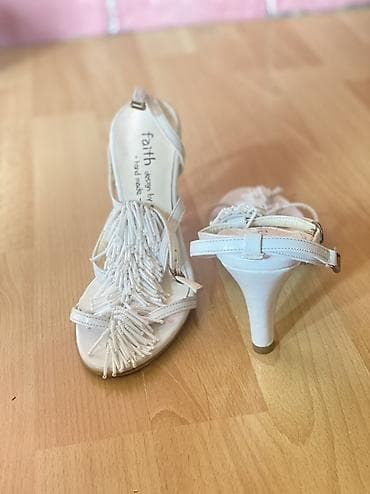 Босоножки, сандалии, шлепанцы: Женские босоножки Faith — hand made. - Цвет: молочно‑белый. - Дизайн — 2