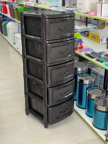 шкафы для ванны: Комод узкий «Эконом» 4 полки и 5 полок РуссПласт🇷🇺 4 секции - — 4