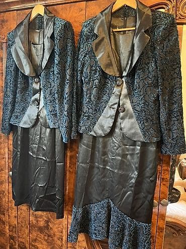 Личные вещи: Костюм с юбкой, Модель юбки: Прямая, Миди, Пиджак, M, L, XL — 5