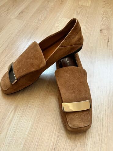 женские слипоны больших размеров: Лоферы, 37, AIMEINI, Б/у, цвет - Коричневый, Самовывоз — 3