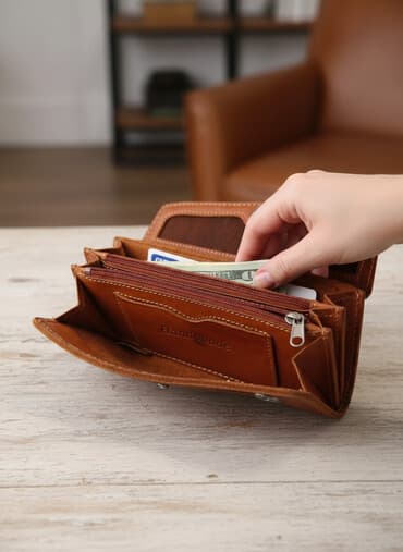 Кошелек, Натуральная кожа, Б/у