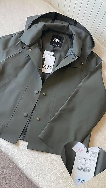 курткы: Женская короткая дождевика/куртка Zara - Бренд: ZARA (ярлыки на — 4
