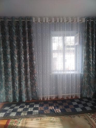 жене журкан: Шторалар комплекти, Комплектте тюлу бар, Даяр буюм, Конок бөлмөсү үчун — 2