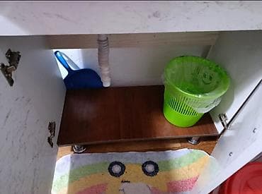 Отургучтар, табуреттер: Ашкана үчүн тумба, Жуугучу менен, Полго орнотулма, түсү - Ак — 4