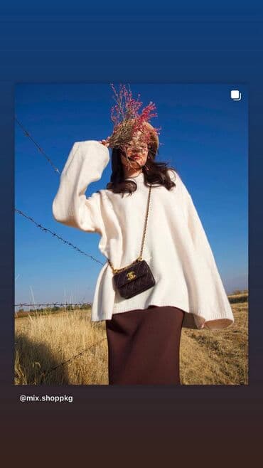 шерстяные кофты женские больших размеров: Кофта, Оверсайз, Зима, M — 5