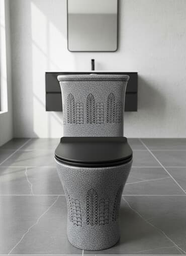 уличный туалет: Унитаз Напольный, Новый, Материал: Керамика — 1