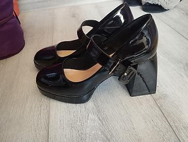 кожаные бу: Лаковые туфли Mary Jane, чёрные - Материал верха: глянцевая лаковая — 2