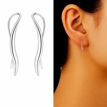 палочка гарри поттер: Эти изящные серебристые серьги У выполнены в современном — 1