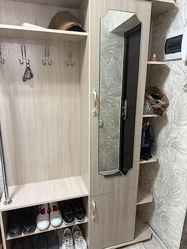 Строительные растворы и добавки: Гарнитур для прихожей, Б/у, Шкаф, ДСП, Самовывоз, цвет - Бежевый — 2