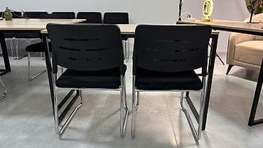 стол стул офисный: Комплект офисной мебели, Металл, цвет - Черный — 10