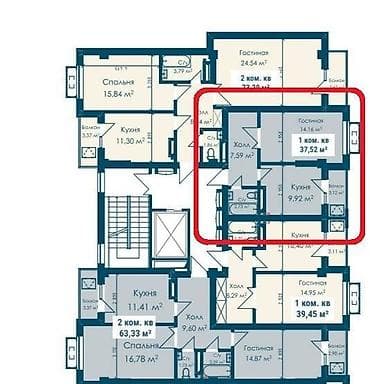 шашлычный: 1 комната, 38 м², Элитка, 5 этаж — 2