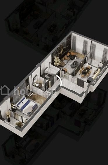 elite hause: 2 комнаты, 75 м², Элитка, 5 этаж, Готовая ПСО (под самоотделку) — 3