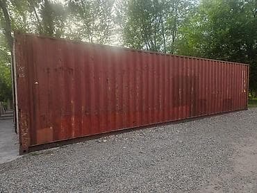 контейнер 40 тонник: Морские контейнеры 40’ High Cube (45G1), стальные, красного цвета — 5