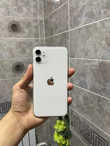 11pro 64: IPhone 11, Б/у, 64 ГБ, Белый, Чехол, 69 % — 2