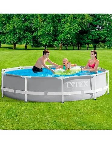 Каркасный бассейн Intex Prism Frame — семейный круглый бассейн для — 2