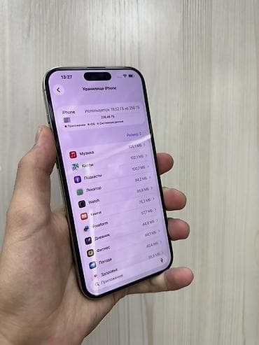 aiphon x: IPhone 16 Pro Max, Б/у, 256 ГБ, Natural Titanium, Защитное стекло, Чехол, В рассрочку, 89 % — 3