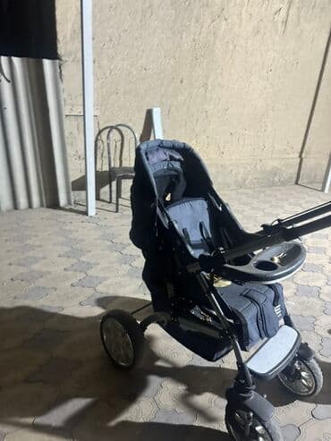 купить колеса на коляску: Коляска, цвет - Черный, Б/у — 2