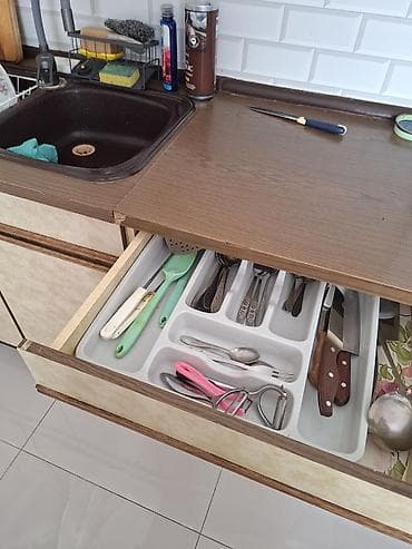 Үй жана бакча: Ашкана гарнитуру, түсү - Саргыч боз — 2