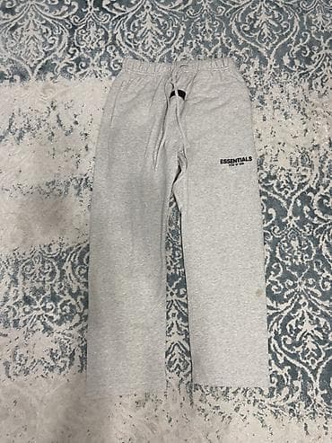 nike tech flece: Серые спортивные брюки Essentials Fear of God - Цвет: светло‑серый — 1