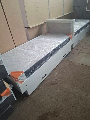 кровать с шухлядами: Односпальная кровать, Новый, С матрасом, длина - 200 см — 2