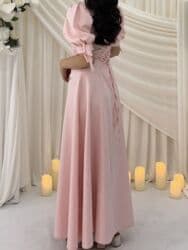 платье для беременных из фатина: Вечернее платье, А-силуэт, Длинная модель, С рукавами, Корсет, S — 2