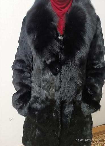 Шорталар: Шуба женская из натурального меха, черная. - Бренд: Chenax (этикетка — 2