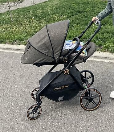 детски кийим: Прогулочная коляска INING BABY Снизу цвет богажника стал немного — 1