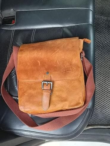 кошелёк кожа: Кожаная сумка-мессенджер - Материал: натуральная кожа рыжего — 1