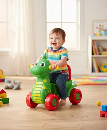 детскую игрушку коляску: Каталка-игрушка для малышей (в виде динозаврика/лошадки) - Тип — 1