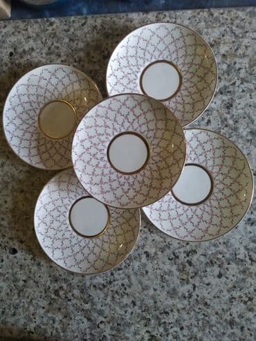 российские инструменты: Блюдца ссср. 5штук. Диаметр-12,5см — 1