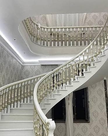 табоички для домов: Деревянная лестница Для дома, Форма лестницы: Много-маршевая, Стиль: Классический — 2