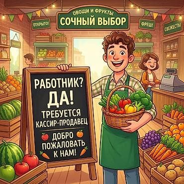 кассир теннис: Вакансия: кассир‑продавец в магазине овощей и фруктов Что предстоит — 1