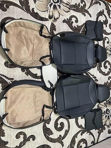 обивка: Чехлы Экокожа, С подушкой, цвет - Черный, Б/у, Самовывоз — 3