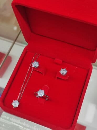 купить свадебное платье недорого: Набор украшений, Проба 925, Женские, Новый — 2